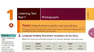 Audio for Unit 1 Photographs | Tactics for TOEIC Test