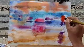 Painting by the heart! #watercolor #art #designdiaries