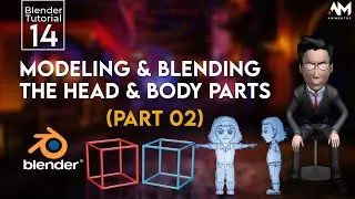 Modeling Head & Body Parts in Blender-Modeling Series 2| Blender| Part 02 | Tutorial 14 | Urdu&Hindi