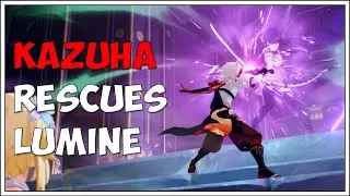 Kazuha rescues Lumine | All 4 Languages | Genshin Impact