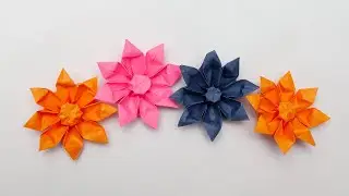 Красивый ЦВЕТОК оригами своими руками | Paper flower origami: Gerbera | DIY Paper Craft