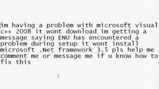 microsoft visual c++ 2008 ENU problem