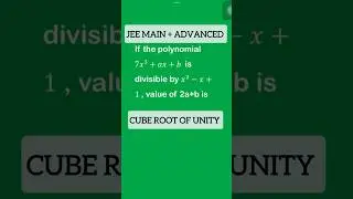 Application of Cube Roots of Unity #jeeadavanced #complexnumbers
