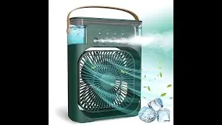 Personal AirCooler, Portable AirConditioner Fan, Cooler with 7Colors LED1/2/3H Timer 3 Wind Speeds
