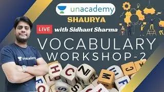 Vocabulary Workshop -2 | UPSC CDS/CAPF AC 2020 | English For CDS/AFCAT 2020 | Sidhant Sharma