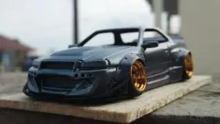 Custom hot wheels nissan skyline gtr r34 (85%)