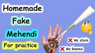 How To Make Fake Mehendi At Home | Diy Mehendi Without Henna Powder| No stains