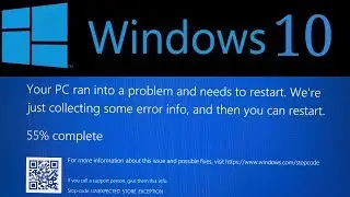 HOW TO FIX blue screen error UNEXPECTED STORE EXCEPTION | WINDOWS 10 ||