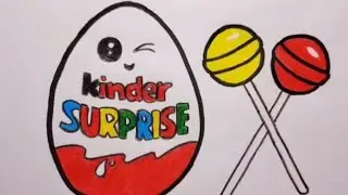 Как нарисовать Киндер Сюрприз и чупачупс | How to draw Kinder Surprise & Chupa Chups