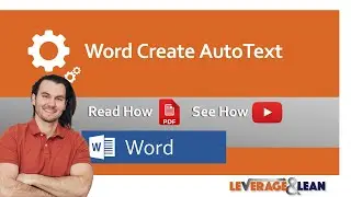 Word Create AutoText [See & Read How]