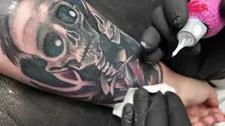 White in the End of Cover Up tattoo