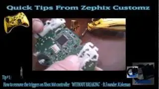 Quick Tip From Z-Customz How to Safely remove triggers on Xbox 360 controller