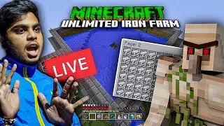 Let's Make IRON FARM! || Minecraft on Live || VFX GURU
