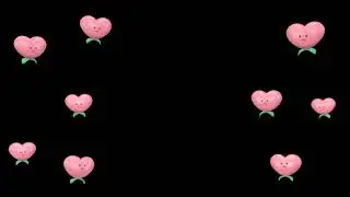 Pink Heart Green Screen Effect for Video Editing | No Copyright Video