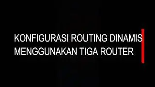 Konfigurasi routing dinamis mikrotik