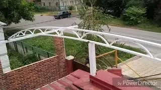 арочный навес из поликарбоната