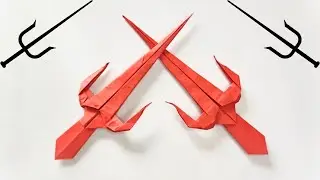 Origami NINJA SAI 🥷🥷 How to make a paper ninja weapon