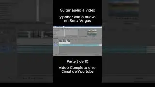 Quitar audio a video y poner nuevo audio - Sony vegas pro 11 - 5