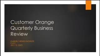 Quarterly Business Review Sample Presentation Kimberly Renee Knowles RecastSuccess CSM Fundamentals