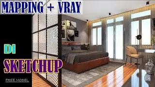 TUTORIAL SKETCHUP - MAMPING MATERIAL PADA VRAY 2.0 SKETCHUP [ TRIK TERSIMPLE ]