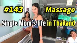Single mom's life in Thailand - Interview Pim with Foot massage.