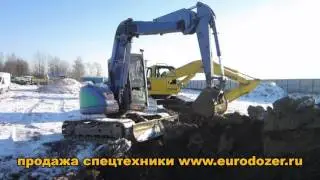 Excavator with articulated boom HITACHI EX75 / Миниэкскаватор с ломающейся стрелой