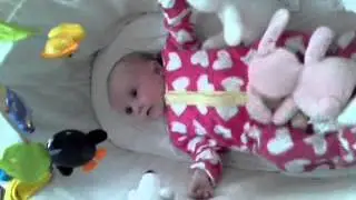 Lily in her crib