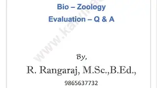 12th Zoology All Chapters Reduced Syllabus Study Materials (Q & A) EM 2022 | 12th Zoology  Q & A -22