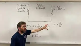 Calculating Series RL Circuit Amps, Ohms, and Volts