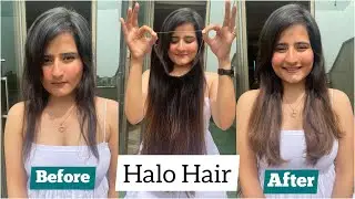 Hair extension without clips for adding volume | Nish Hair | Halo Hair