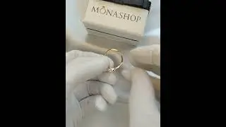 Кольцо разомкнутое Поцелуй с фианитами на концах
