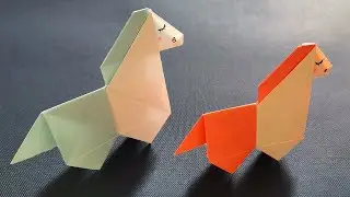 How to make a cute origami horse with paper | Origami animals - DIY paper crafts
