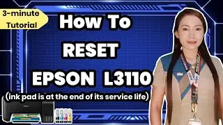 HOW TO RESET EPSON L3110 in 3-MINUTES (ink pad is at the end of its service life) || Tutorial