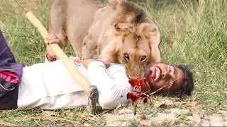 Lion Attack Man in Forest| How Forest Lions Evolved to Hunt Humans | part 3 |