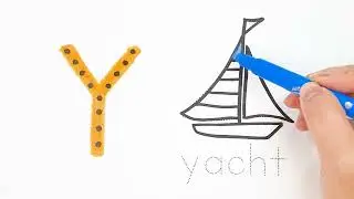 알파벳 Y,Z 점선 따라 쓰고 그림 그리고 색칠하면서 영어 단어를 배우기 | Learn Alphabet Y,Z Words with Drawing and Coloring