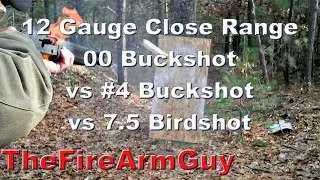 12 Gauge Shot Pattern & Penetration. 00 Buckshot vs #4 Buckshot vs 7.5 Birdshot - TheFireArmGuy