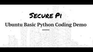 MH1905 Basic Python Demo in Ubuntu OS
