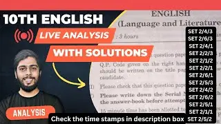 Analysis for English Class 10 Board Exam - Sumit Thakur English