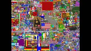 reddit.com/place Complete Timelapse (72 hrs) - 60 fps