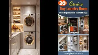 20 Genius Tiny Laundry Room Ideas Organization Stacked Design