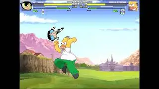 MUGEN ULTIMATE ALL-STAR Z: BUTTERCUP VS HOMER SIMPSON