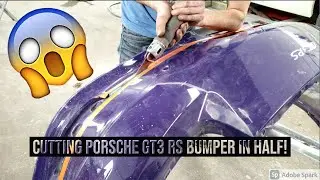 Cutting a Porsche 911 GT3 RS Bumper in half!