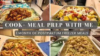Cook With Me 1 Month of Freezer Meals: Postpartum Meal Prep & Freezer Dump Meals