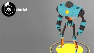 blender 3.0  toon  robot  modeling, rigging, animation