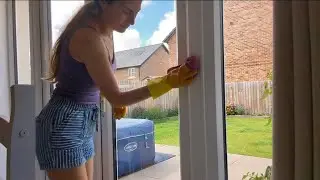ASMR Household Cleaning The French Doors No Talking