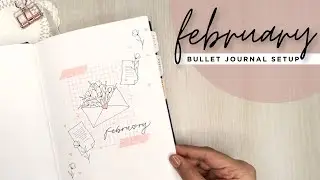 February 2024 Bullet Journal Setup | Simple and Cute Letters Theme