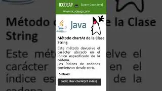 El método chartAt de la clase String | Programación en Java  #programacion #java #springboot