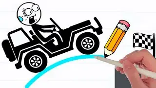 Draw Bridge Line- Save The Car - NOOB Walkthrough With FAILS - Funny Ragdoll Stickman Doodle Puzzle