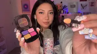 ASMR with fake makeup 💄 (showing you the products and doing your makeup)