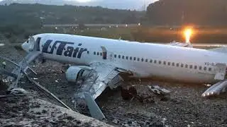 Переговоры пилотов Боинг 737 (ЮТэйр) в Сочи после выката с ВПП
